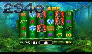Tampilan visual slot Epic Ape dengan tema hutan rimba yang megah